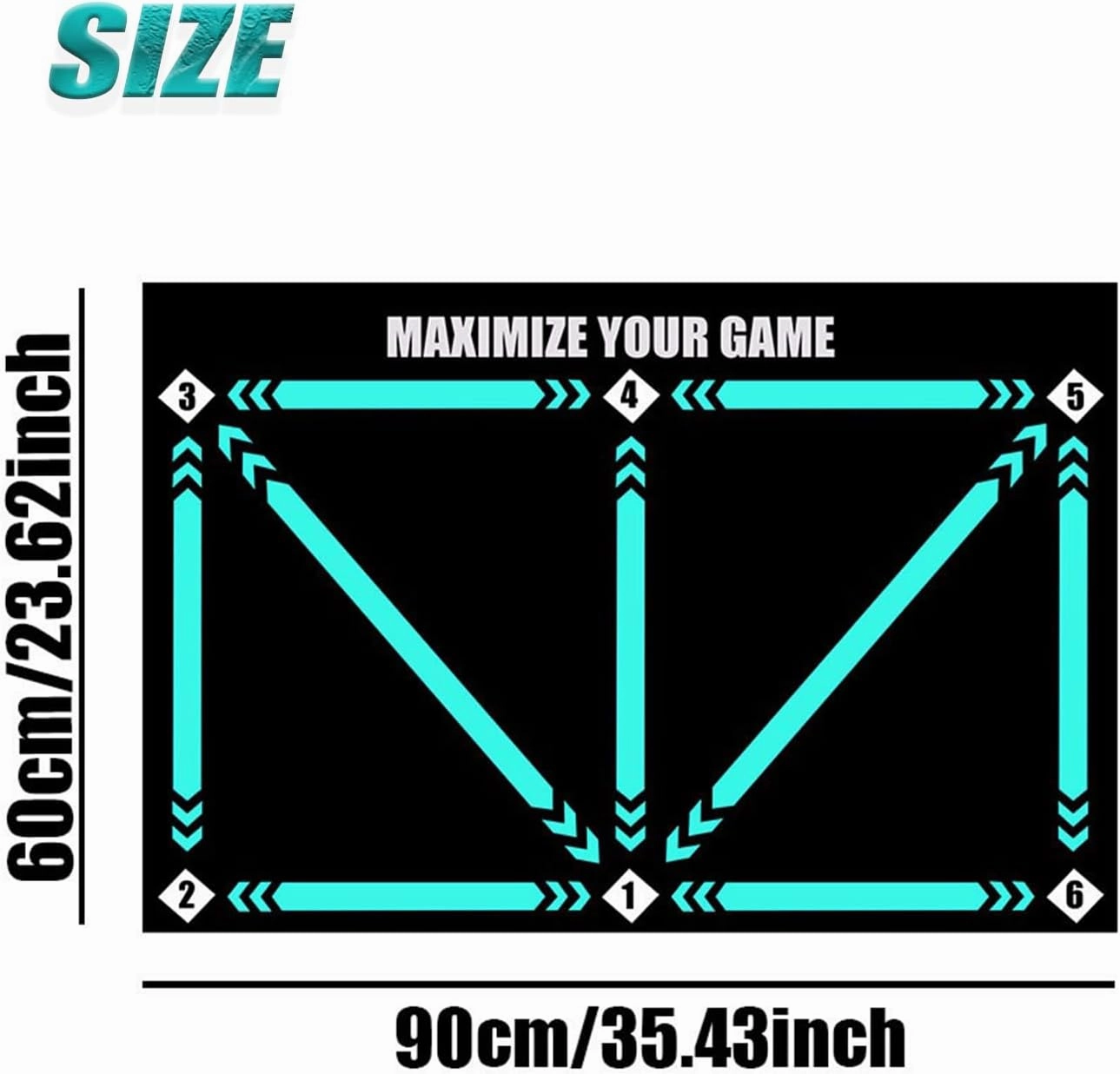 Football Footstep Training Mat, Soccer Training Mat, Soccer Train Mat for All Levels, Agility Footstep Training Mat, Non-Slip Silent Equipment for All Ages to Improve Speed, Strength and Coordination