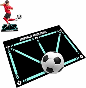 Football Footstep Training Mat, Soccer Training Mat, Soccer Train Mat for All Levels, Agility Footstep Training Mat, Non-Slip Silent Equipment for All Ages to Improve Speed, Strength and Coordination