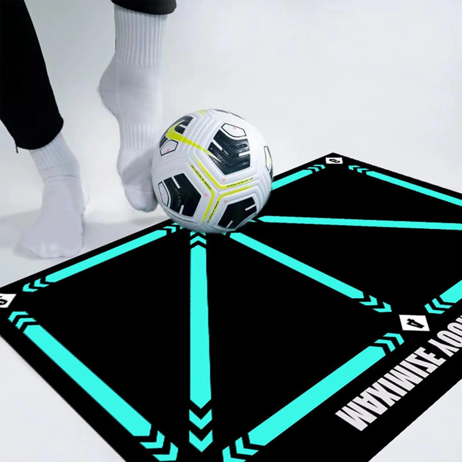 Football Footstep Training Mat, Soccer Training Mat, Soccer Train Mat for All Levels, Agility Footstep Training Mat, Non-Slip Silent Equipment for All Ages to Improve Speed, Strength and Coordination