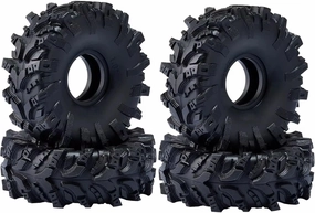 for TRX4M for Axial for SCX24 for FMS for FCX24 for 1/18 1/24 RC Crawler RC Car Upgrade 1.0 Mud Tires 74 * 27mm Sticky Tires RC Vehicle Wheels Tires
