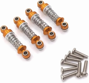 for Wltoys 284131 K969 K979 K989 K999 P929 P939 1/28 Metal Adjustable Shock Absorber RC Car Spare Parts Upgrade RC Car Accessories(Yellow)
