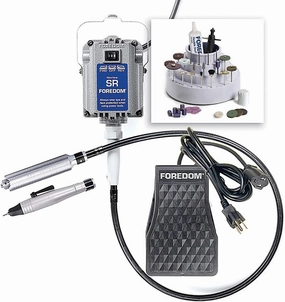 Foredom K.2202 Deluxe Jewelers Kit with 2 Handpieces with MAMH-2 Base Mount Motor Hanger, 115v