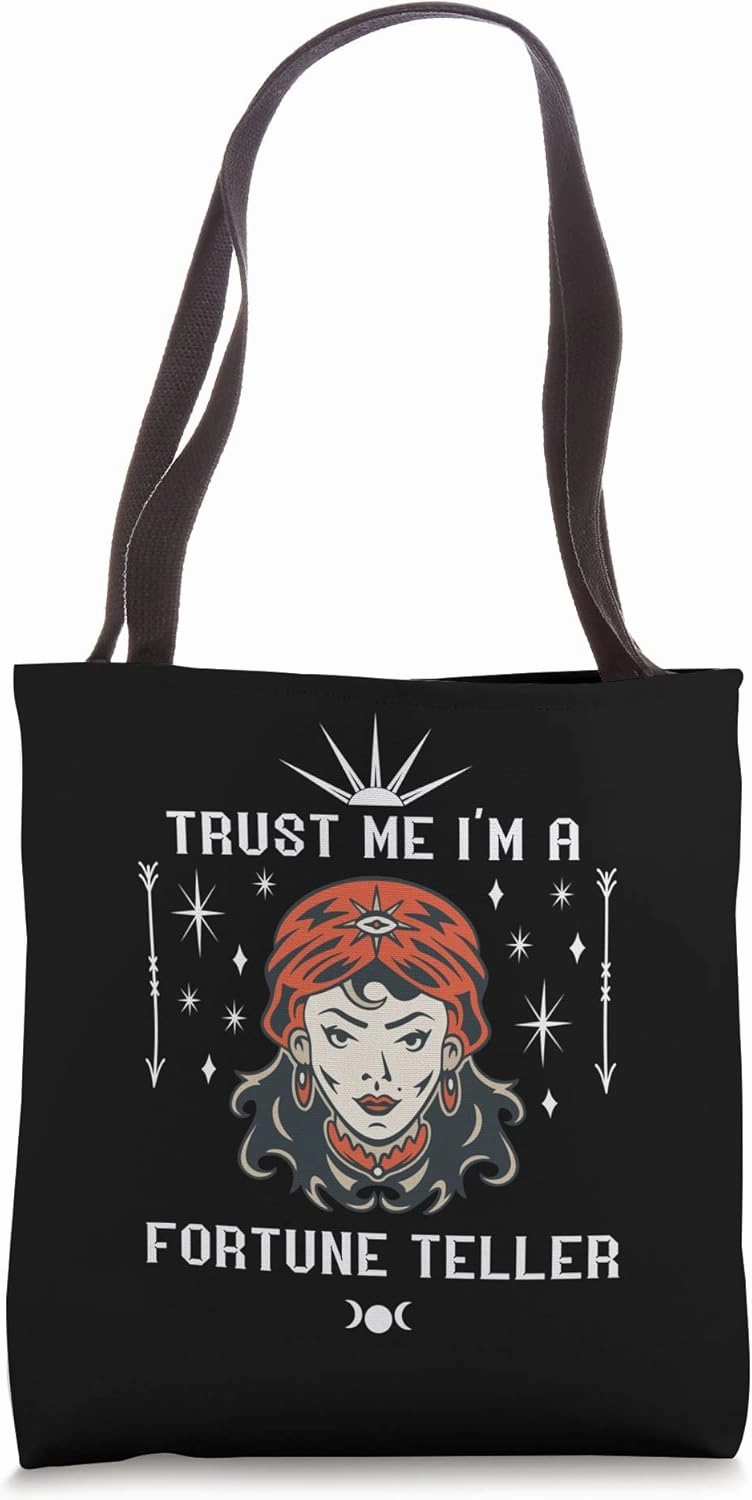 Fortune Teller Mystic Gypsy Girl Psychic Crystal Ball Tote Bag
