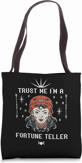Fortune Teller Mystic Gypsy Girl Psychic Crystal Ball Tote Bag