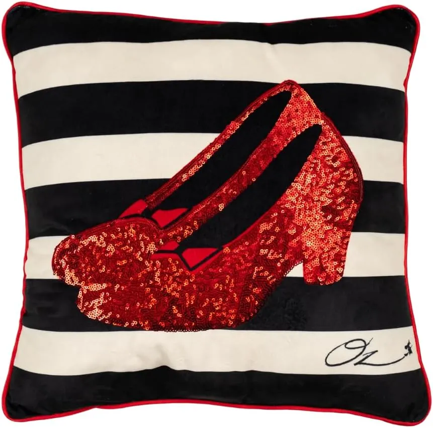 Franco Bedding Super Soft Plush Decorative Throw Cuddle Pillow (100% Officially Licensed Product), One Size, The Wizard of OZ-Ruby Slippers