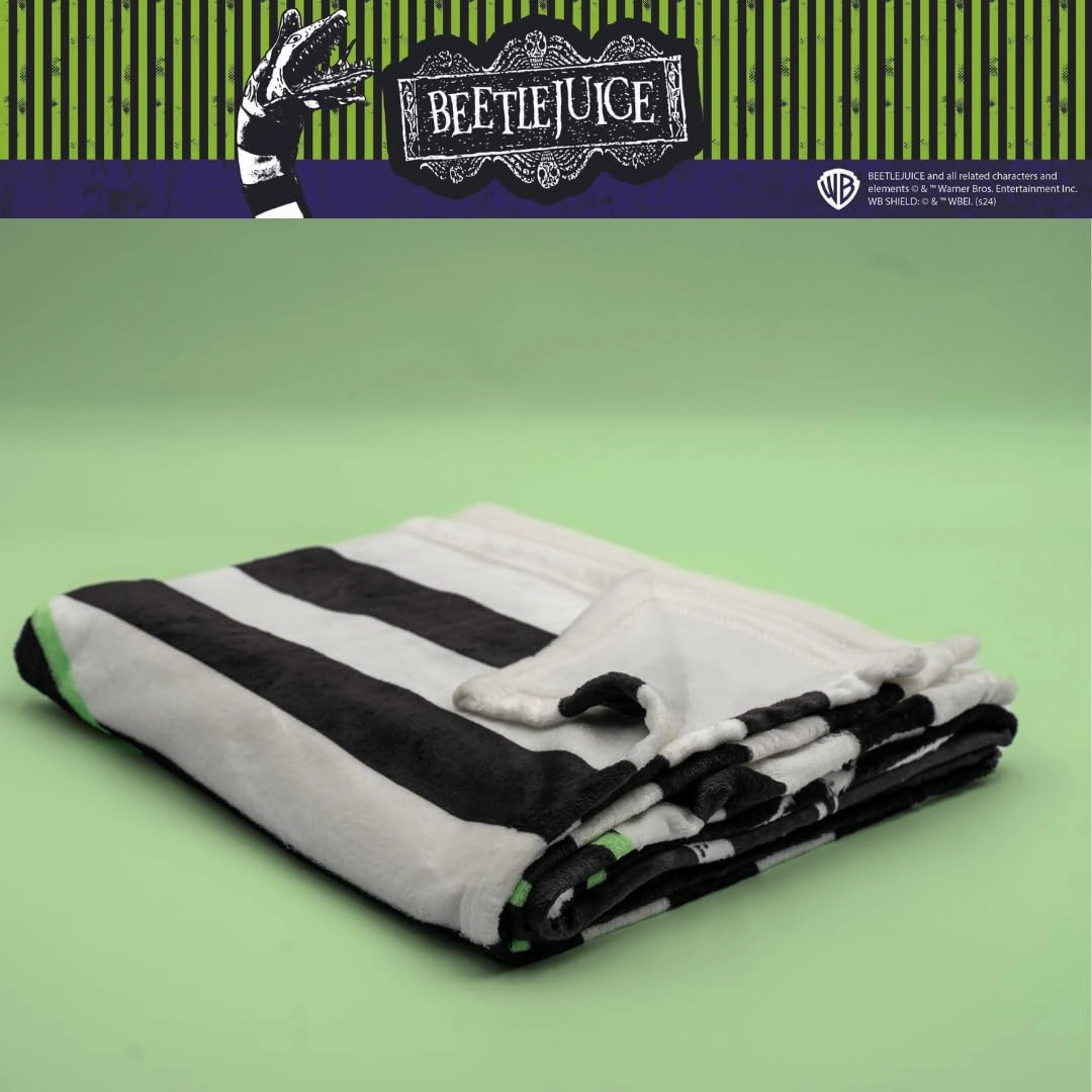 Franco Collectibles Beetlejuice Lydia Bedding Super Soft Micro Raschel Throw, 46 in x 60 in, (Officially Licensed Product)