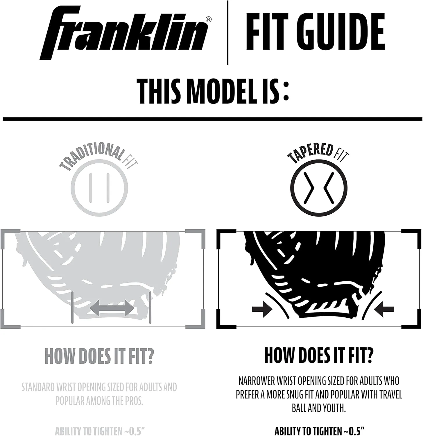 Franklin Sports Baseball Fielding Glove - Men's Adult and Youth Baseball Glove - CTZ5000 Cowhide Infield and Outfield Baseball Gloves
