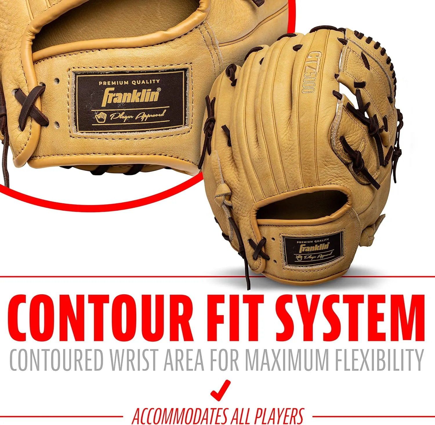 Franklin Sports Baseball Fielding Glove - Men's Adult and Youth Baseball Glove - CTZ5000 Cowhide Infield and Outfield Baseball Gloves