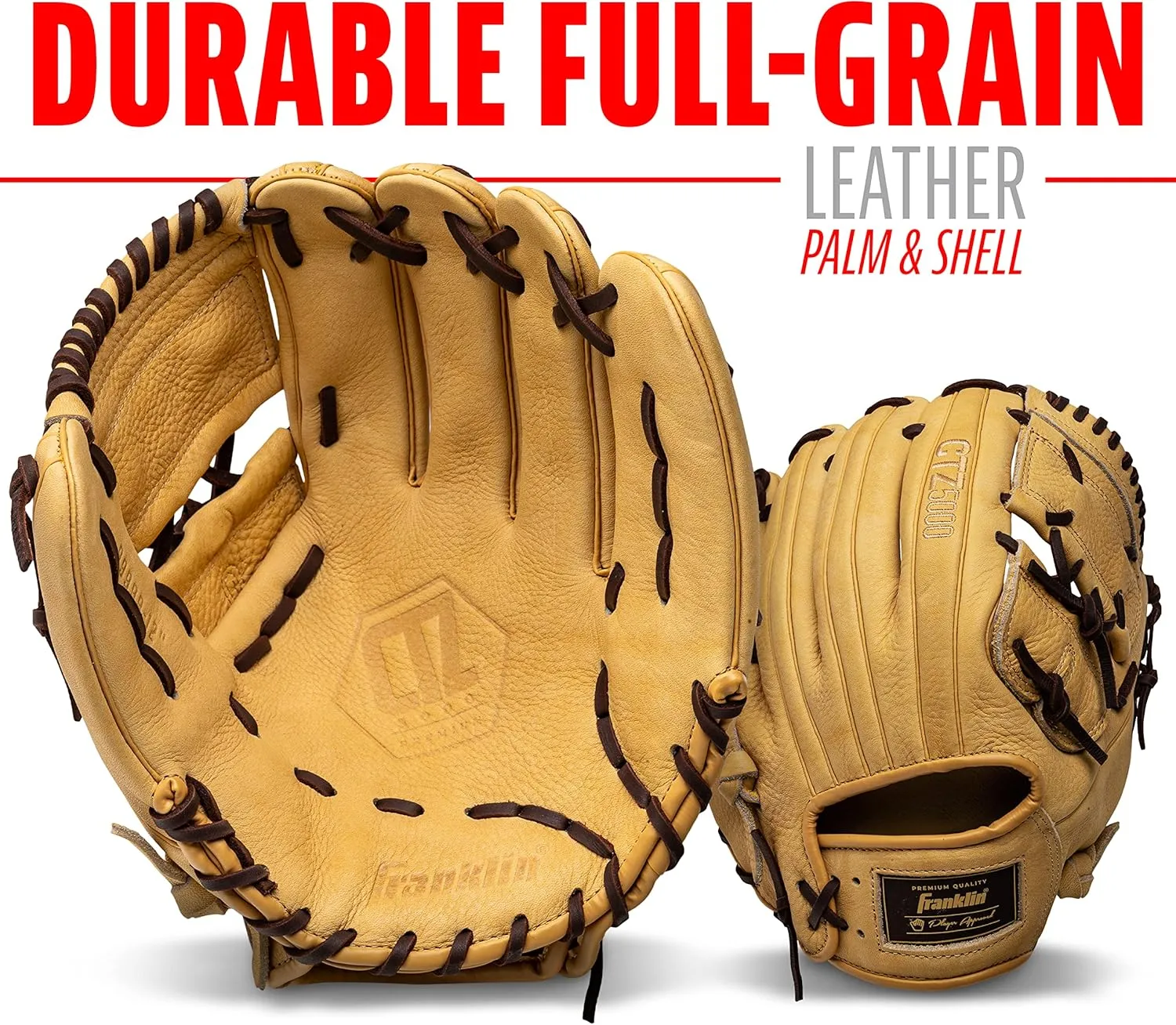Franklin Sports Baseball Fielding Glove - Men's Adult and Youth Baseball Glove - CTZ5000 Cowhide Infield and Outfield Baseball Gloves