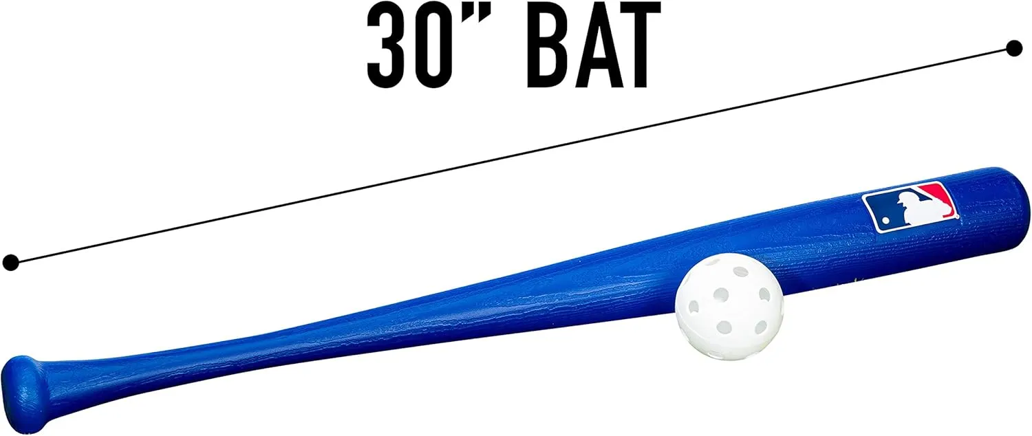 Franklin Sports MLB Kids Baseball Bat and Ball Set - Lightweight 30" Youth Plastic Bat - Multiple Colors