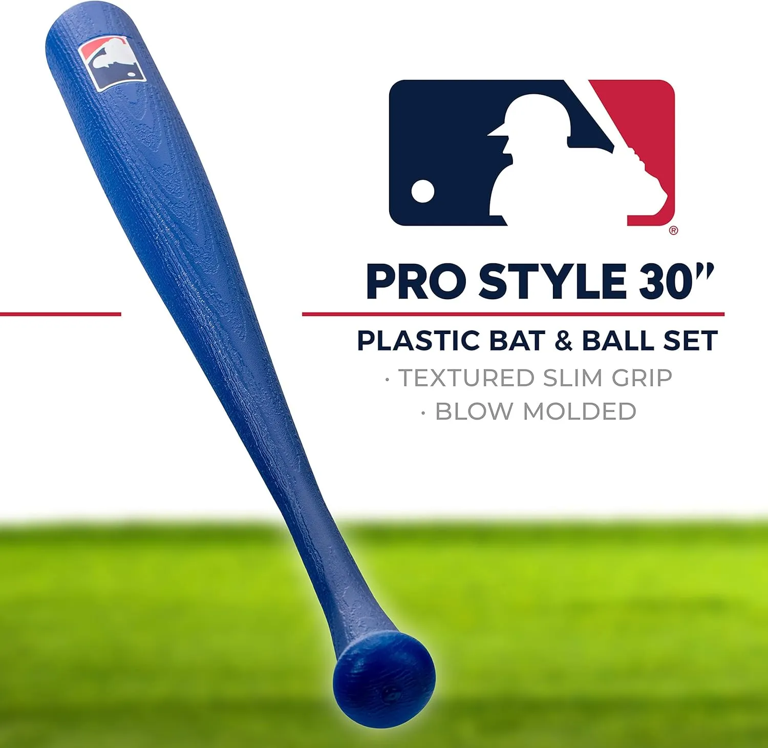 Franklin Sports MLB Kids Baseball Bat and Ball Set - Lightweight 30" Youth Plastic Bat - Multiple Colors