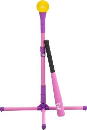 Franklin Sports Youth Batting Tee - Adjustable Height Plastic Training Tee for Kids   Toddlers - 23" to 33" Inches
