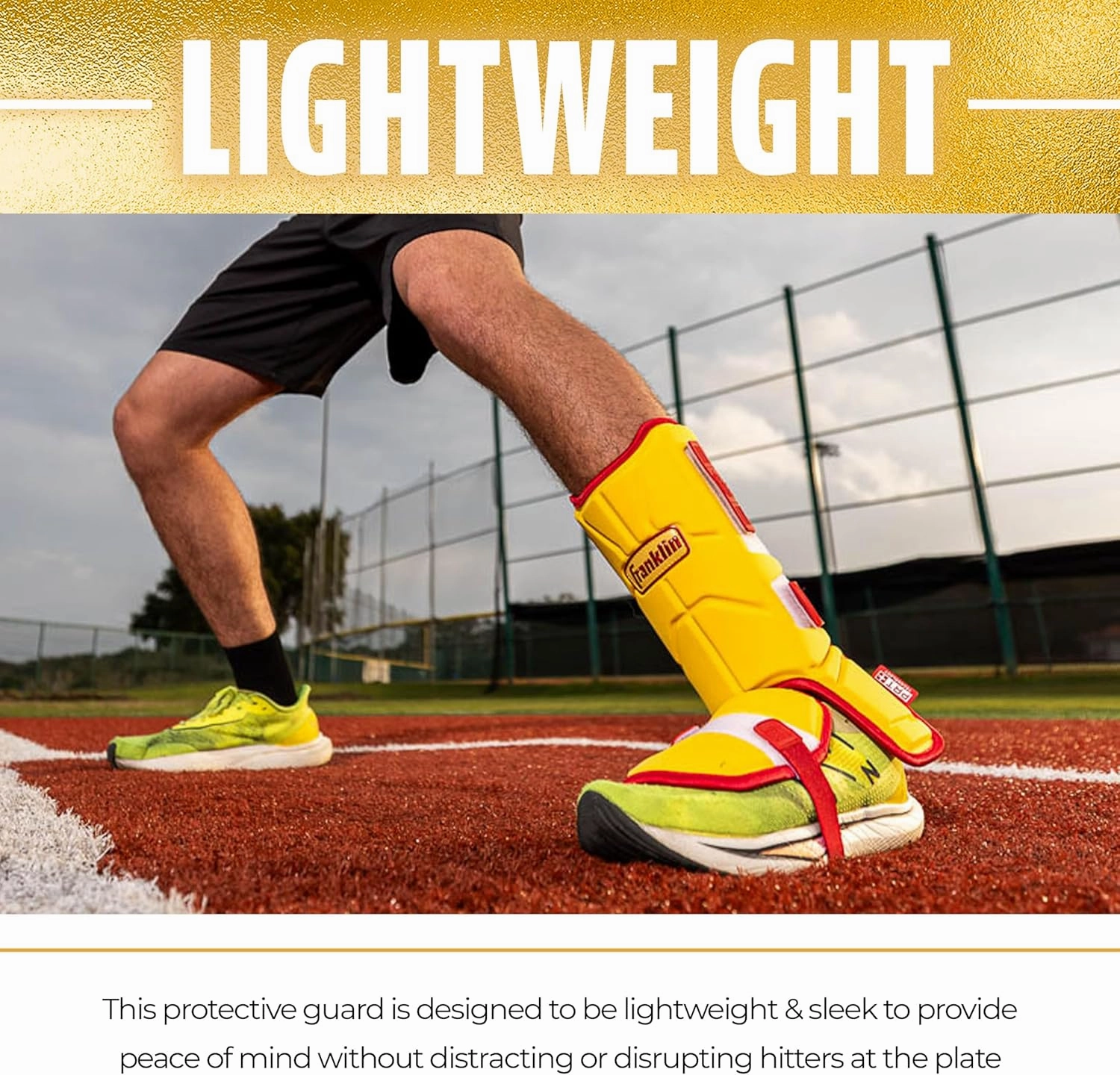 Franklin Sports Baseball   Softball Leg Guard - PRT Series Adult Shin   Foot Batting Shield - Right   Left Hand Hitters