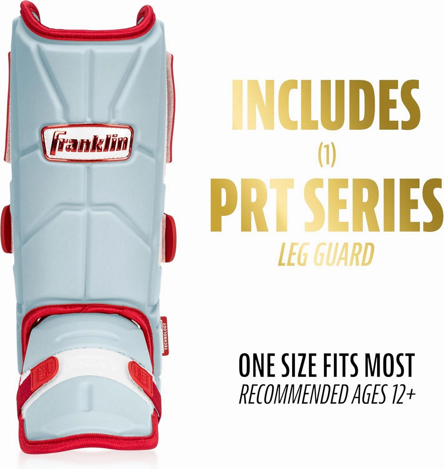 Franklin Sports Baseball   Softball Leg Guard - PRT Series Adult Shin   Foot Batting Shield - Right   Left Hand Hitters