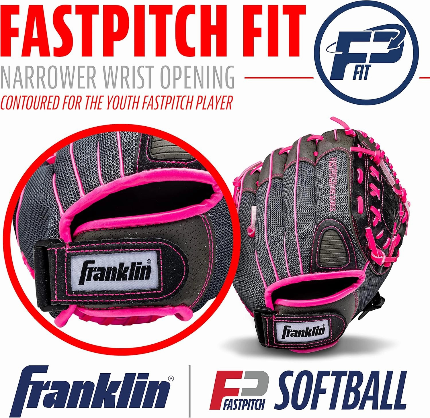 Franklin Sports Girls Softball Glove - Women's Windmill Fastpitch   Slowpitch Softball Glove