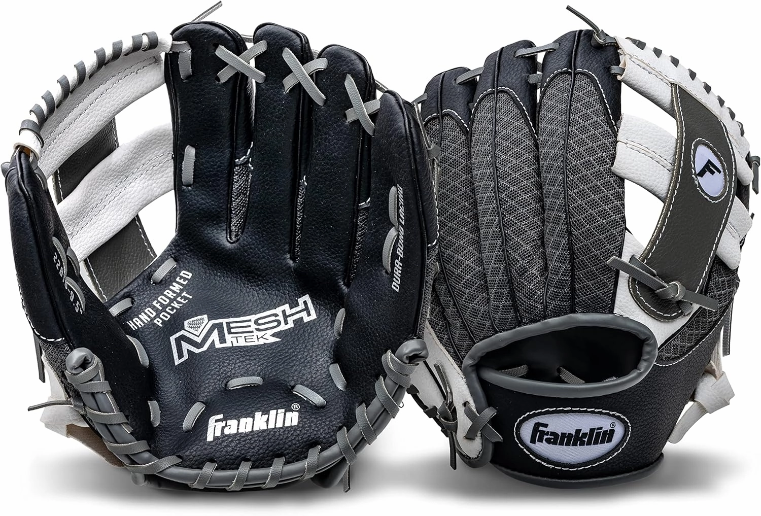 Franklin Sports Kids Baseball Glove   Ball Sets - Meshtek Youth Teeball Gloves for Kids   Toddlers - Left   Right Hand Throw Mitts   Glove Sets with Foam Balls - Boys   Girls Gloves - 9.5" Inch