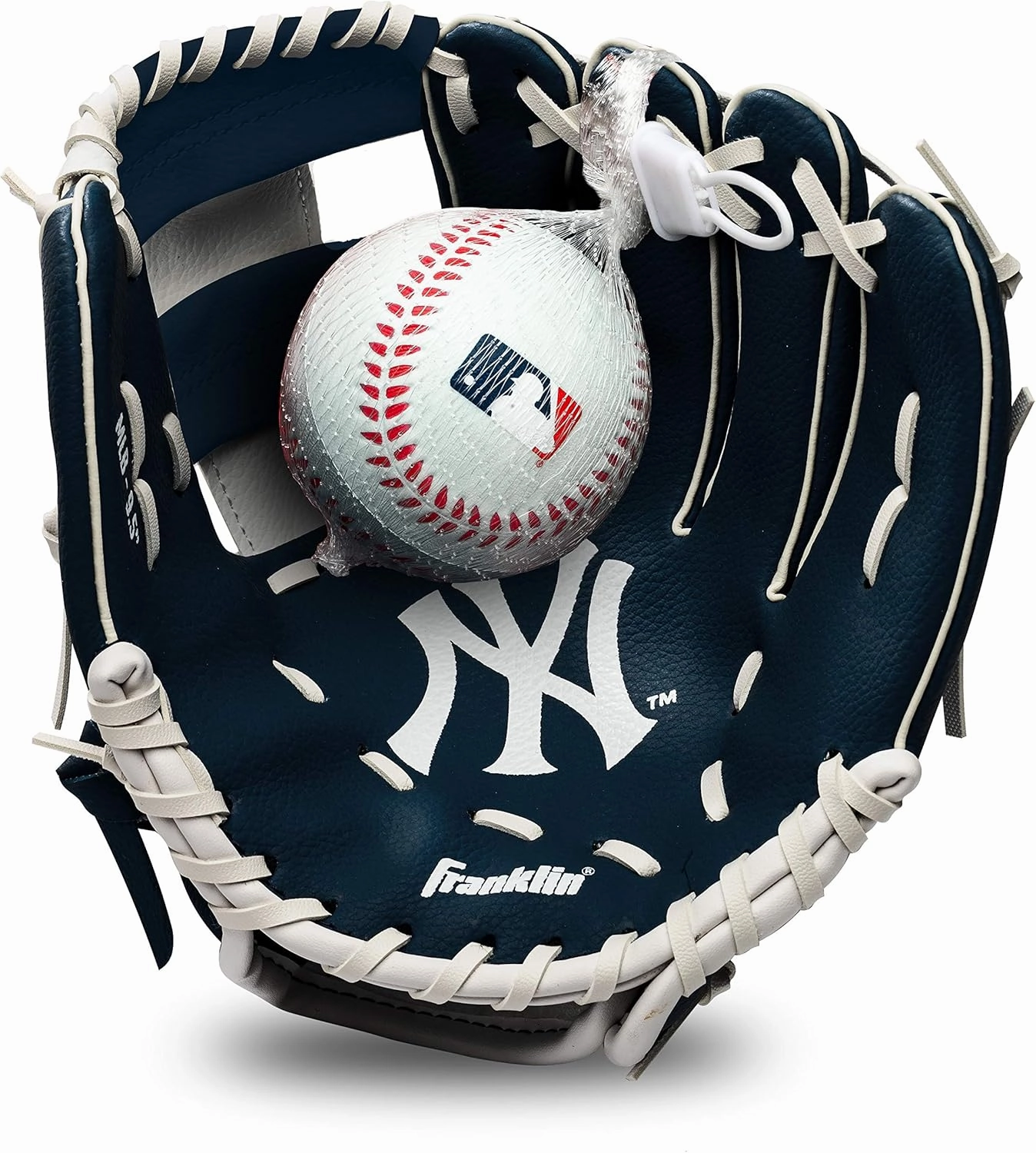 Franklin Sports MLB Youth Teeball Glove and Ball Set - Kids Baseball and Teeball Glove and Ball - Perfect First Kids Glove - 9.5"