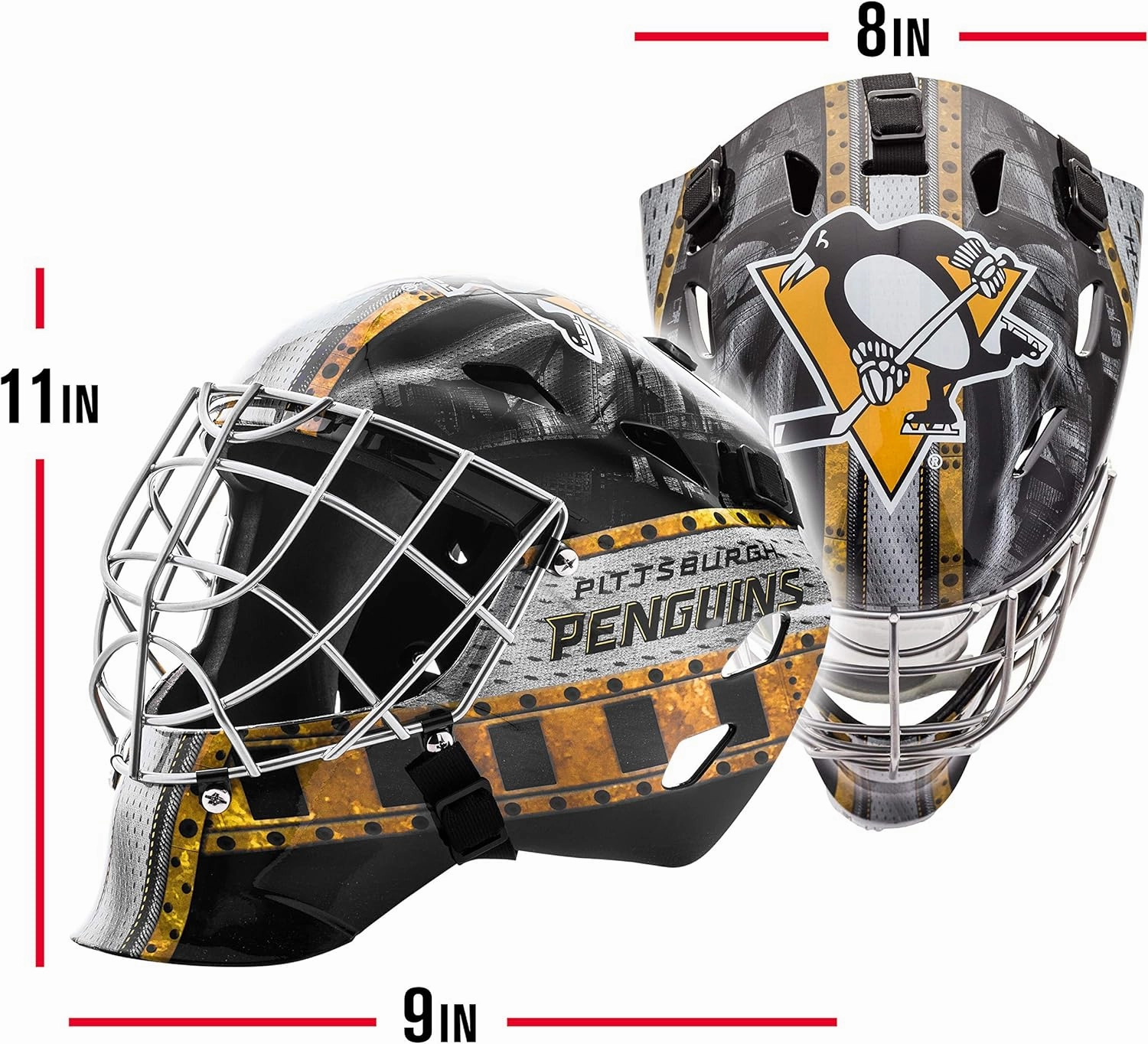 Franklin Sports Team Licensed NHL Hockey Goalie Face Mask - Goalie Mask for Kids Street Hockey - Youth NHL Team Street Hockey Masks
