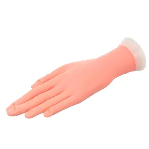 FRCOLOR Flexible Prosthetic Hands for Nail Art Training Hand Nail Practice Tool