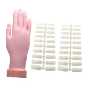 FRCOLOR Nail Art Practice Hand Manicure Training Fake Hand Silicone Fake Hand for Nail Art Display