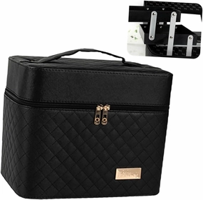 FRCOLOR Cosmetic Case Makeup Box Case Portable Makeup Organizer Large Compartments for Travel