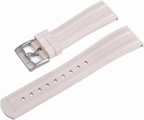 Frosted Rubber Watch Strap 20mm 22mm Locking Feature Quick Release Diving Rubber Watch Band Men Women