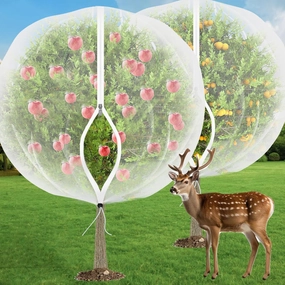 Fruit Tree Netting for Cicadas - with 4Pcs 6Ftx5.3Ft Zipper&Drawstring Protection for Your Fruit Trees Garden Bird Netting Covers for Blueberry Bush Tomato Bug Plant Protection Cherry Apple Tree