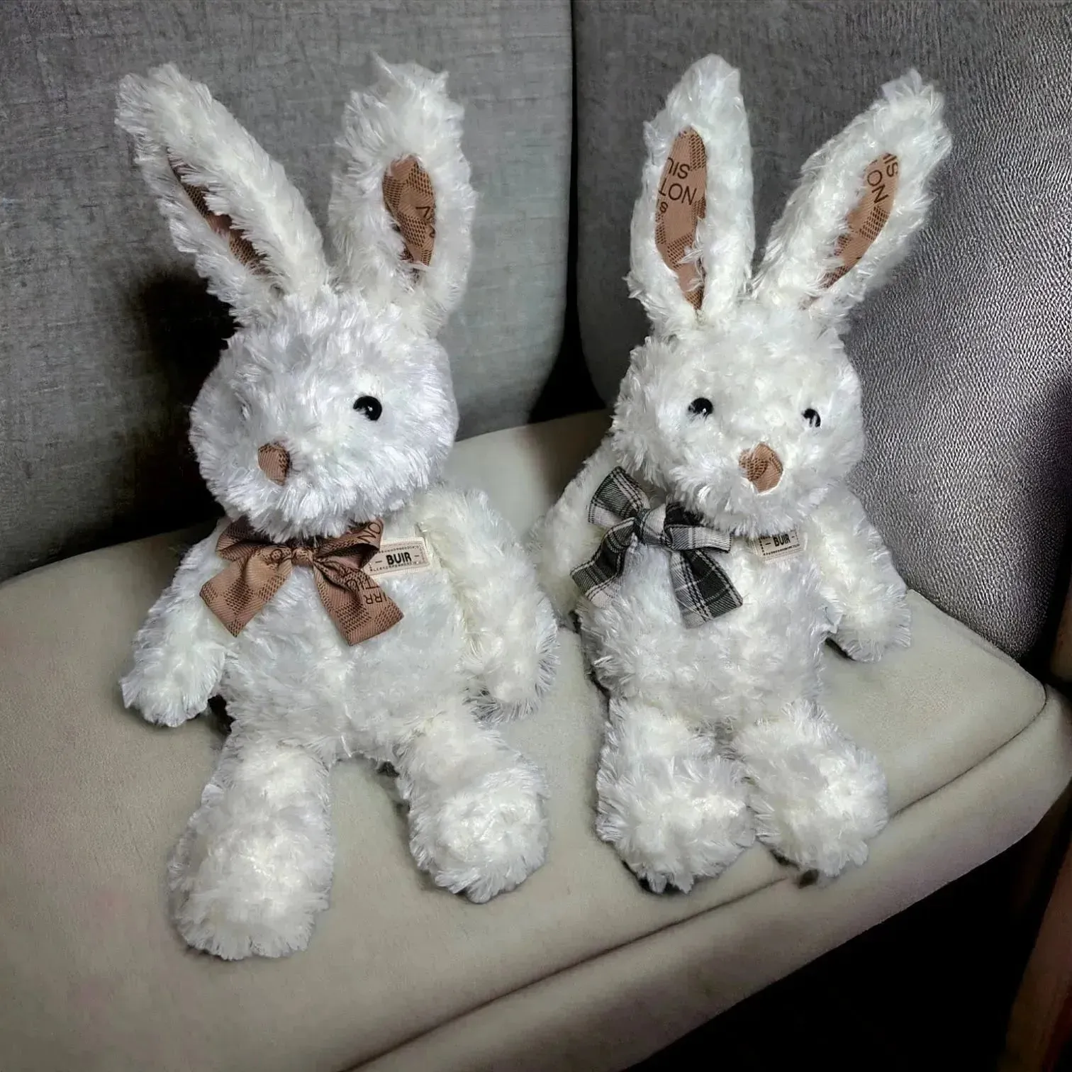 Furry Bow Bunny Plush Toy (50 cm)