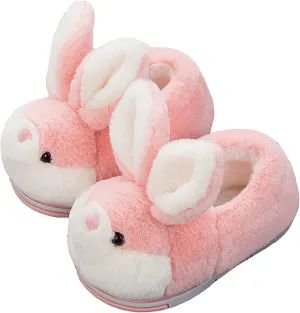 Fuzzy Bunny Slippers for Girls Warm Winter Slippers Women Home Slippers Plush Animal Slippers Pink Slippers