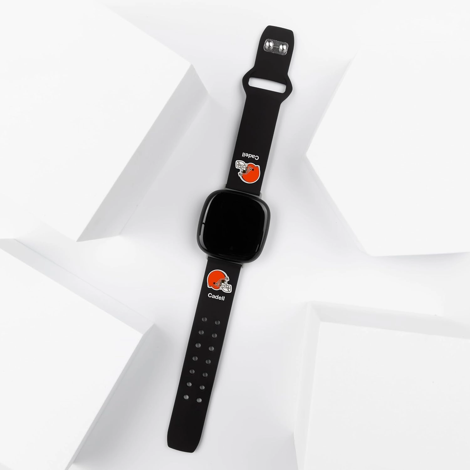 Game Time Cleveland Browns Custom Name HD Watch Band Compatible with Fitbit Versa 3 and Sense