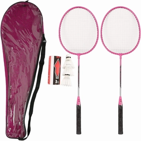 Garhelper 2Pcs Badminton Racket with 3 Balls, Ferroalloy and Nylon Integrated Lightweight Badminton Set, Professional Badminton Racket for Outdoor Indoor Sports