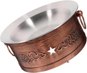 Garneck Stainless Steel Cooking Pot Stove Set Vintage Design Outdoor Soup Pot for Camping Kitchen Picnic