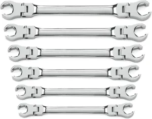 GEARWRENCH 6 Pc. Flex Flare Nut Wrench, Metric - 81911D