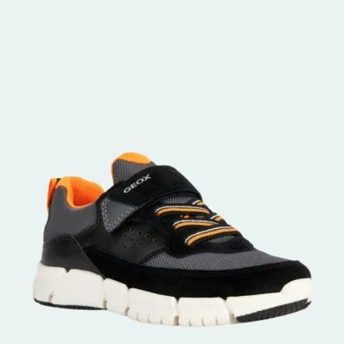 GEOX FLEXYPER J359BB 0FU22 C0038 BLACK ORANGE