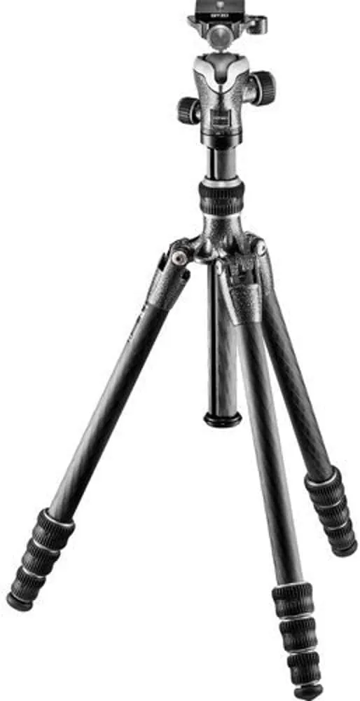 Gitzo Lightweight Series 0 Traveler Carbon Fiber Tripod with Center Ball Head, Silver & Black (GK0545T-82TQDUS)