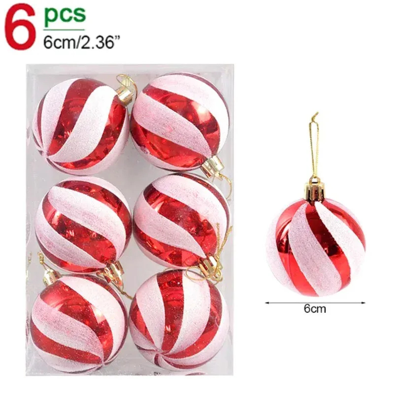 GlitterFest 6Cm Christmas Ball Ornaments Set