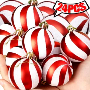GlitterFest 6Cm Christmas Ball Ornaments Set