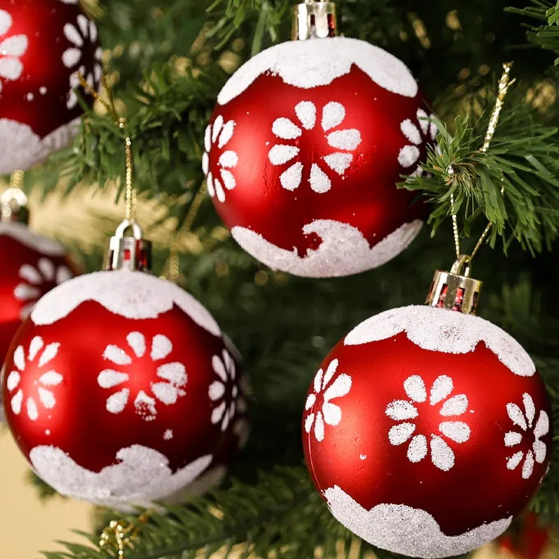 GlitterFest 6Cm Christmas Ball Ornaments Set