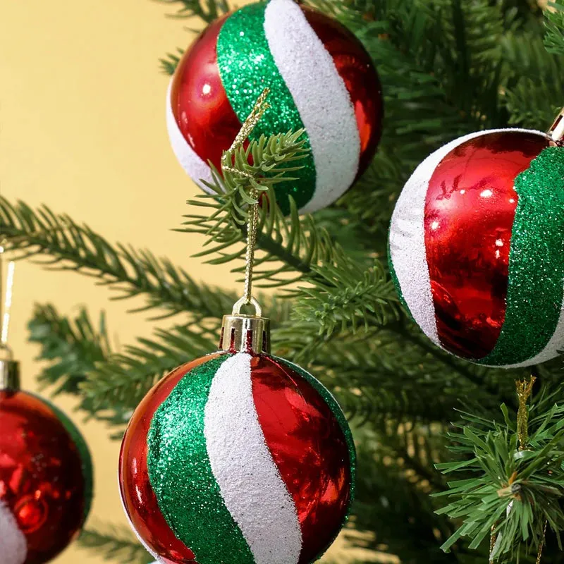 GlitterFest 6Cm Christmas Ball Ornaments Set