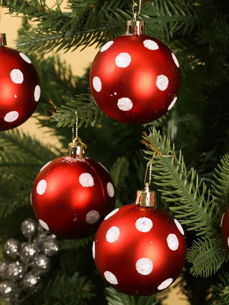 GlitterFest 6Cm Christmas Ball Ornaments Set