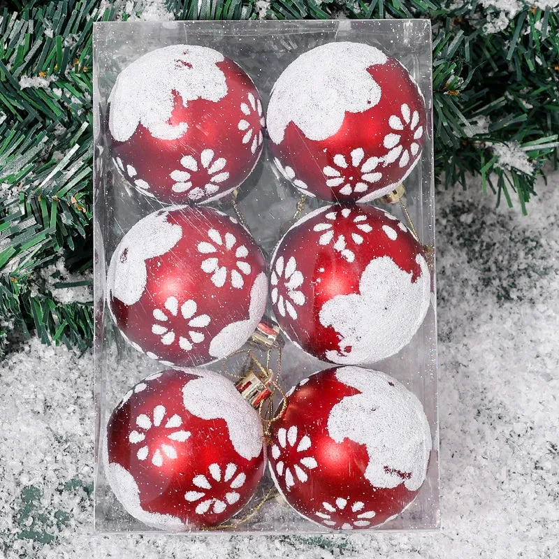 GlitterFest 6Cm Christmas Ball Ornaments Set
