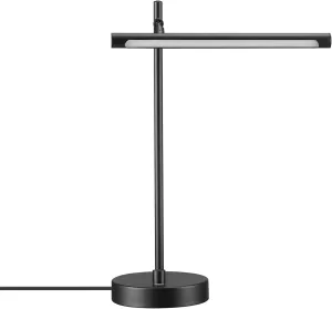 GLOBE Electric 62000004 15" 5 W LED Integrated Desk Lamp, Matte Black, Push Button Dimmer Rotary Switch, 200 Lumens, 3000K, Pivot Joint, LED Desk Light, Adjustable Lamp