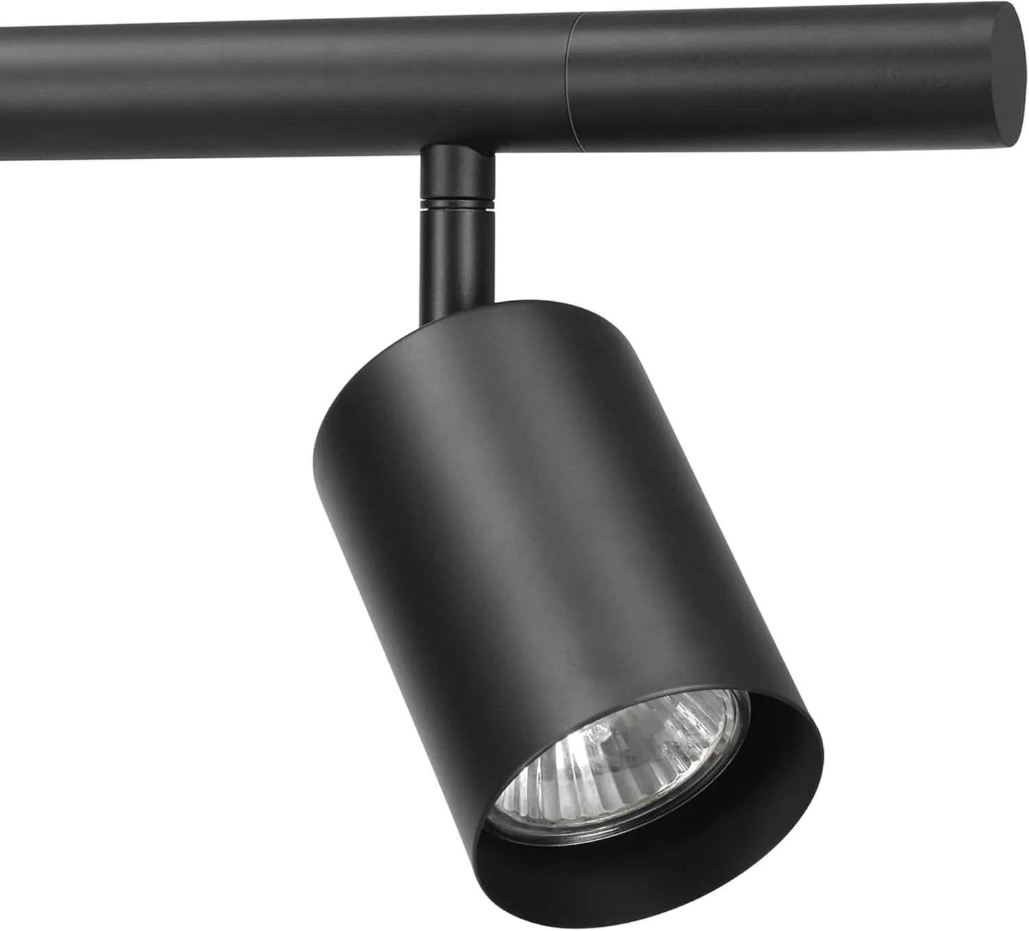 GLOBE Electric 64000123 55" 6-Light Adjustable Height Track Lighting, Matte Black, Pivoting Track Heads