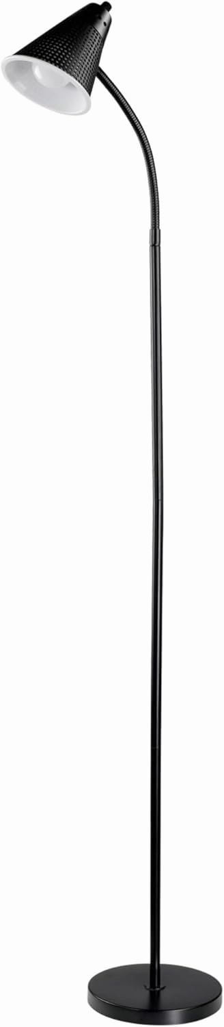 Globe Electric 12708 59" 1-Light LED Floor Lamp, Black, Matte Finish, Plastic Mesh Shade, LED Bulb Included, Floor Lamp for Living Room, Floor Lamp for Bedroom, Home Office Accessories