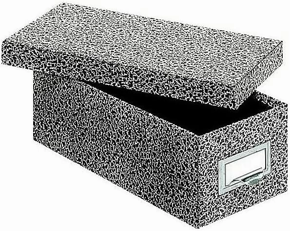 Globe-Weis/Pendaflex Fiberboard Index Card Storage Box, 3 x 5 Inches Card Size, Black Agate (93 BLA)