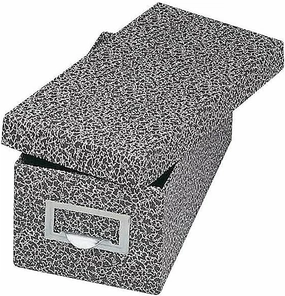 Globe-Weis/Pendaflex Fiberboard Index Card Storage Box, 3 x 5 Inches Card Size, Black Agate (93 BLA)