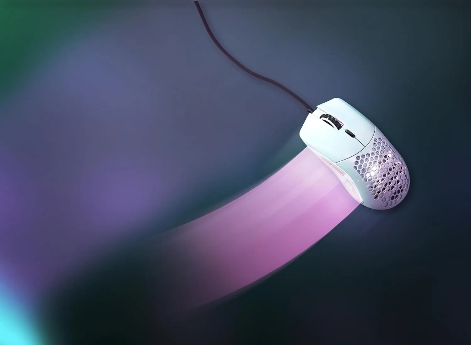 Glorious Model O Wired Gaming Mouse 67g Superlight Honeycomb Design, RGB, Pixart 3360 Sensor, Omron Switches, Ambidextrous - Matte White