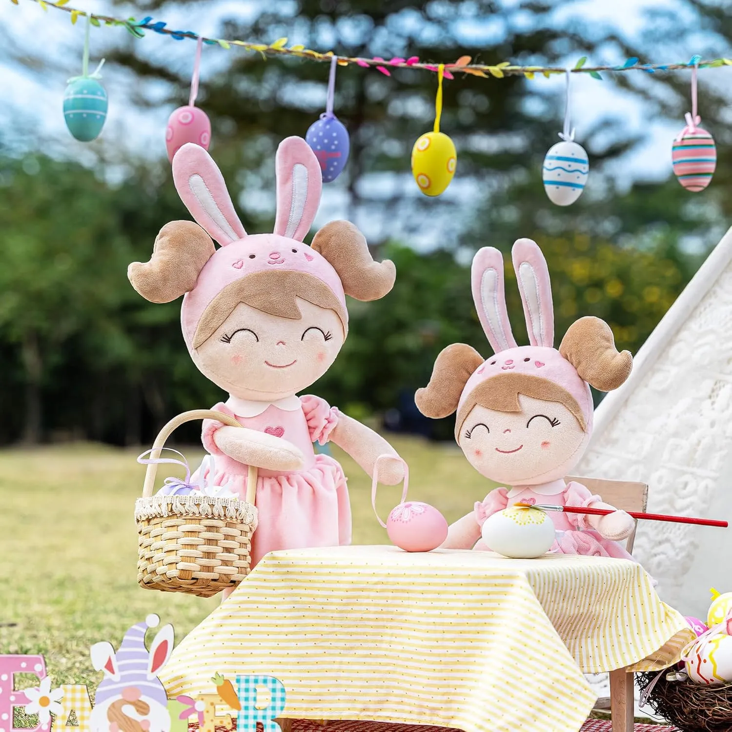 Gloveleya Baby Doll Girl Gifts Soft Plush Bunny Dolls 14" with Gift Box