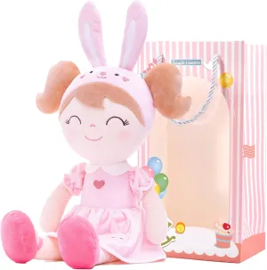 Gloveleya Baby Doll Girl Gifts Soft Plush Bunny Dolls 14" with Gift Box