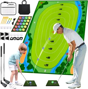 Golf Chipping Game, 50pcs Golf Set for Kids, Indoor Outdoor Golf Games for Kids & Adults, Family Fun Backyard Golf Practice Set Gifts for Birthdays & Holidays